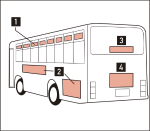 バス車外広告1~4説明図