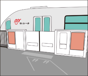 モノレール駅舎広告1説明図